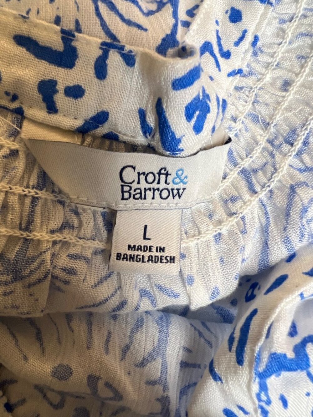 Croft and Barrow Blue White Blouse - Picture 8 of 10